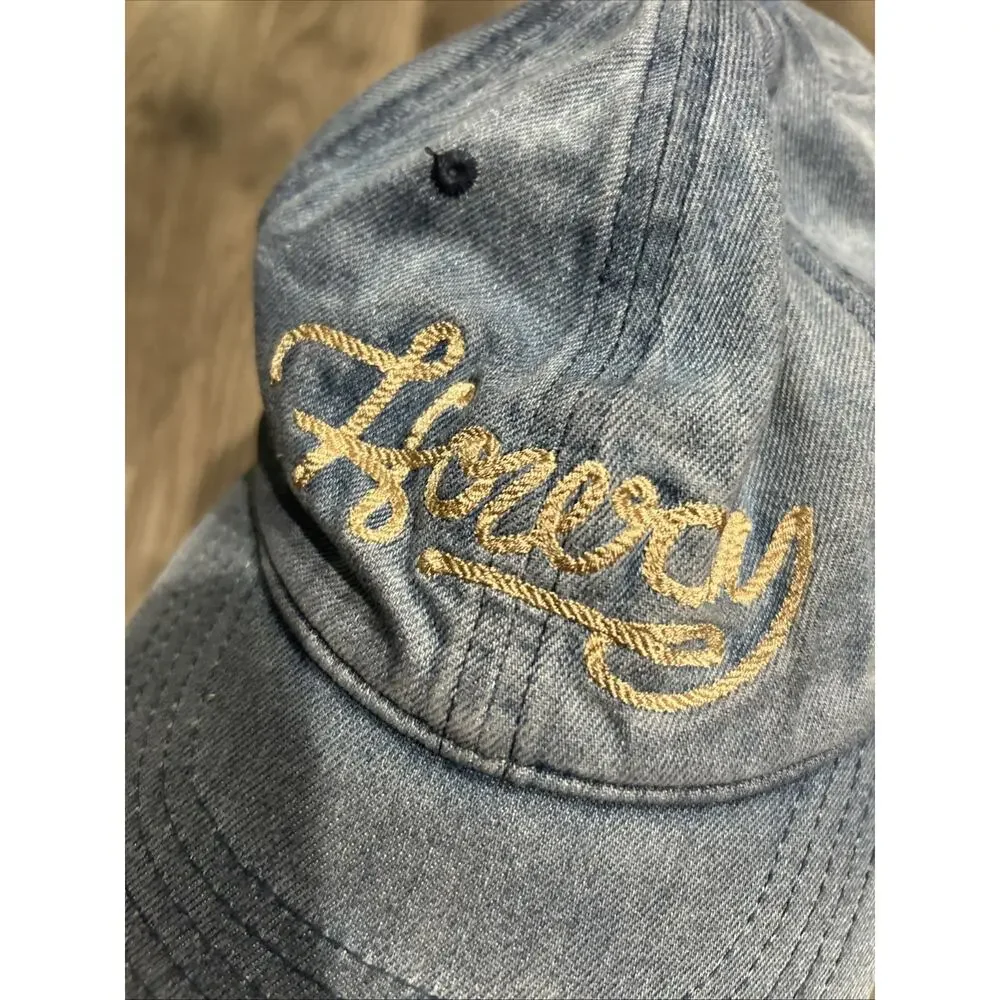 Howdy Denim And Cow Print Hat